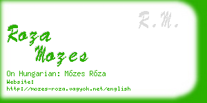 roza mozes business card