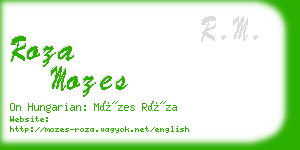 roza mozes business card